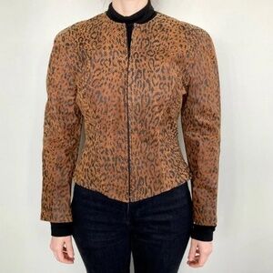Danier genuine leather leopard print jacket. 🤎